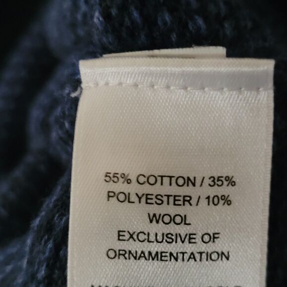 Vineyard Vines Wool Blend Sweater Mens M Blue 1/4 Zip Geometric Corp Core Casual - Picture 13 of 14